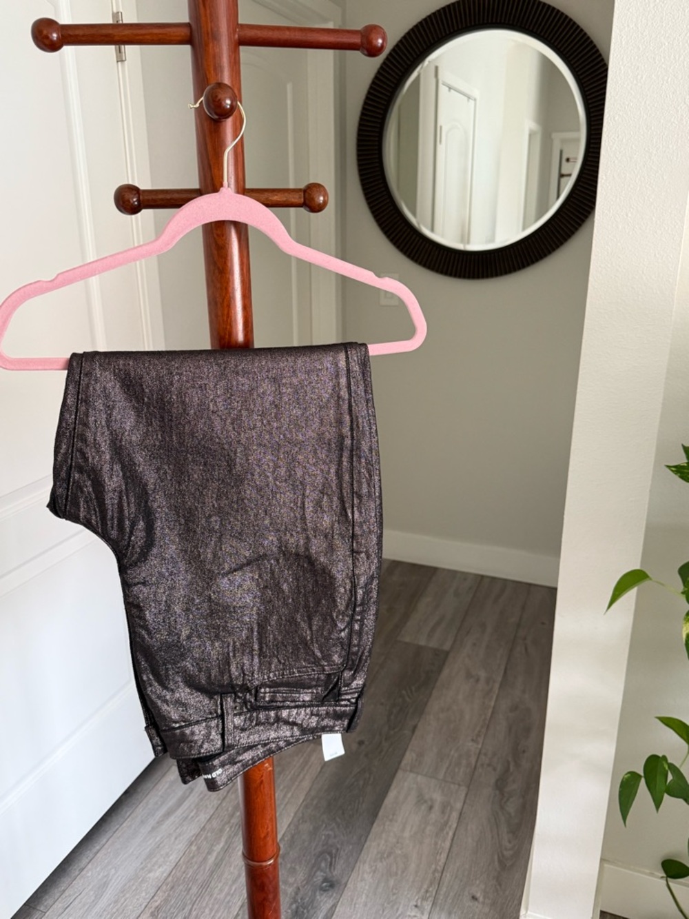 Old Navy Metallic Charcoal OG Straight Ankle High-Rise Jeans